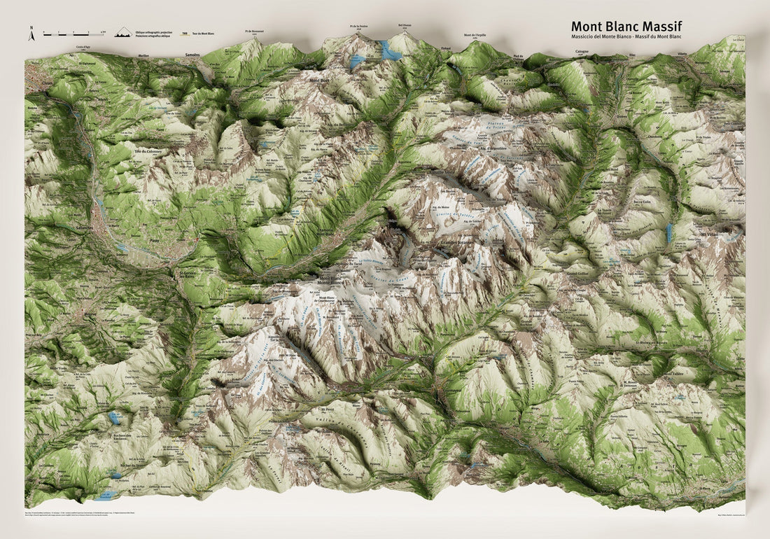 Mappa in arrivo: Il Massiccio del Monte Bianco